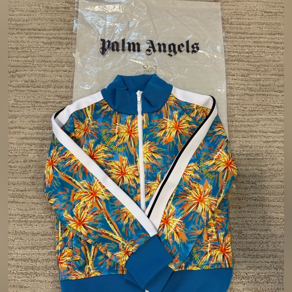 Palm Angels Track Jacket - Blue Palm Tree - Picture 1 of 5
